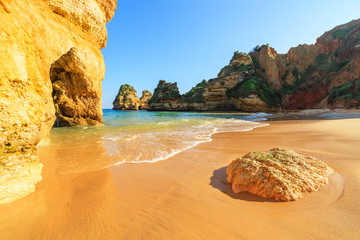 Wall Mural - A view of a Praia do Camilo in Lagos, Algarve region, Portugal