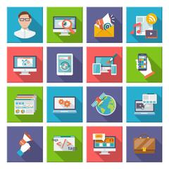 Canvas Print - Seo Internet Marketing Flat Icon