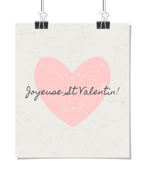 Sticker - Vintage Style Heart Poster