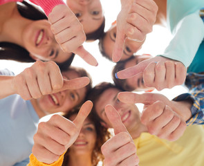 Poster - group of smiling teenagers