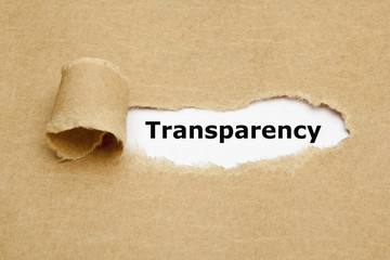 transparency torn paper concept