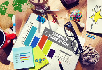 Wall Mural - Market Research Business Percentage Research Marketing Strategy