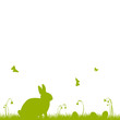 Ostern, Grußkarte, Vorlage, grün, Schmetterlinge, Easter, Hase