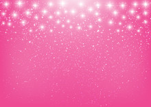Shiny Stars On Pink Background