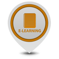 E-learning pointer icon on white background