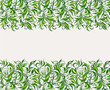 Pattern of stylized leaves and branches