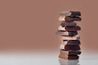 Stacked Chocolate Pieces