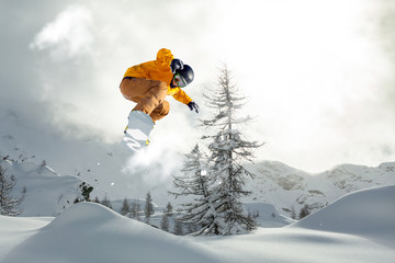 Fototapete - snowboarder freerider