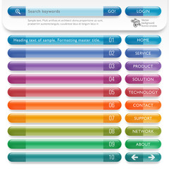 Wall Mural - Infographics Web Banner & Label Design