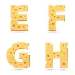 Cheese letters collection.