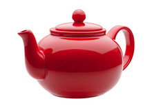 Red Ceramic Teapot