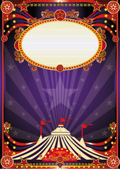 Wall Mural - Purple fantastic circus background