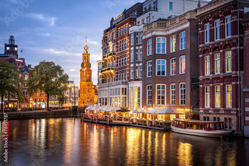 Plakat Amsterdamskie kanały