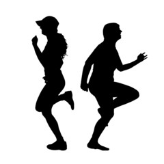 Poster - Vector silhouette of a couple.