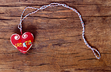 Licitar heart, traditional souvenir in Croatia