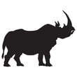 silhouette of a rhino