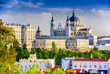 Fototapeta  - Royal Palace and Cathedral of Madrid, Spain