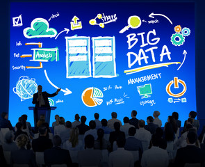 Poster - Diversity Business People Big Data Seminar Conference Concept