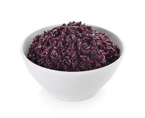 Sticker - rice berry in bowl on white background