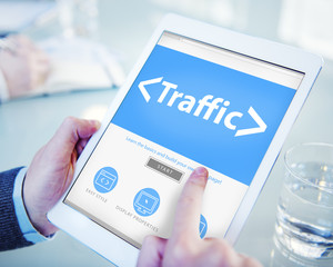 Poster - Digital Online Traffic Networking Office Working Concept