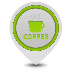 Wall Mural - Coffee pointer icon on white background