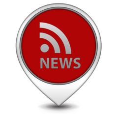 News pointer icon on white background