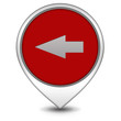 Left Arrow pointer icon on white background