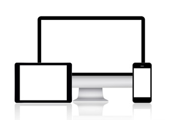 Computer monitor, tablet and smartphone