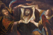 Two angels holding the veil of Veronica