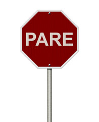 Pare Sign,stop sign in French