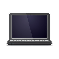Poster - laptop with shadow on white background
