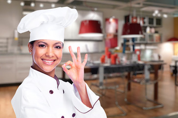 Wall Mural - Chef woman.