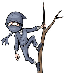 Vector illustration of Cartoon Ninja