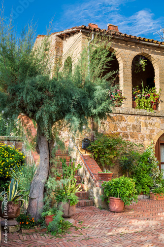 Beautiful porch in the anci...