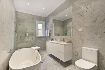 Modern bathroom in luxury apartment