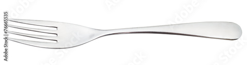 Fotomural steel fork - cutlery isolated on white
