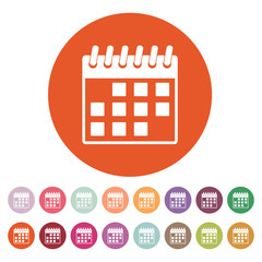Poster - The calendar icon. Calendar symbol.