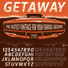 Poster - Vector Retro Type Font in movie poster style