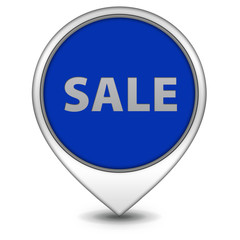 Sticker - sale pointer icon on white background