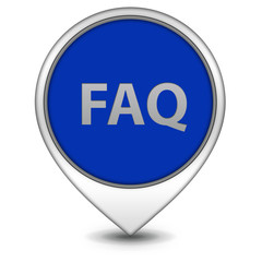 Canvas Print - faq pointer icon on white background