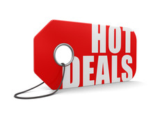 Label hot deals (clipping path included)