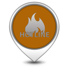 Wall Mural - Hotline pointer icon on white background