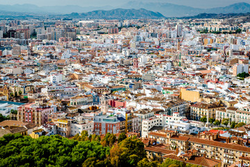 Malaga cityscape. Andalusia, Spain