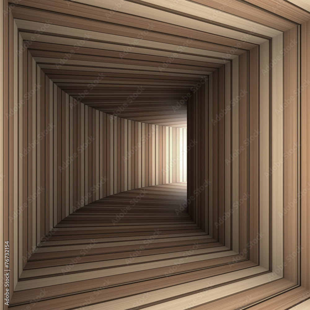 drewniany-tunel-3d