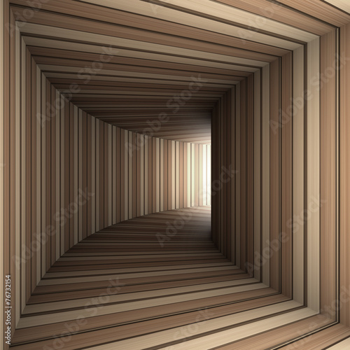 drewniany-tunel-3d