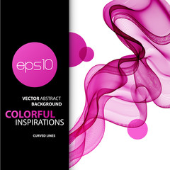 Poster - Abstract smoky waves  background. Template brochure design