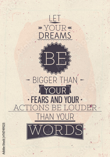 Fotografia Vintage motivational poster with quote
