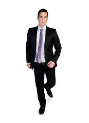 Wall Mural - Business man walking looking camera