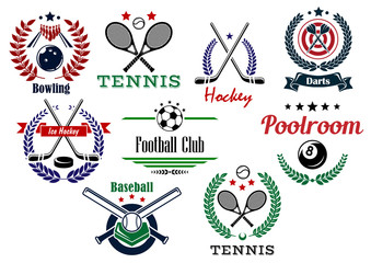 Wall Mural - Team and individual sport emblems