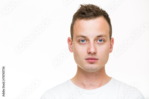Fotografia, Obraz Portrait of a handsome young man, perfectly calm